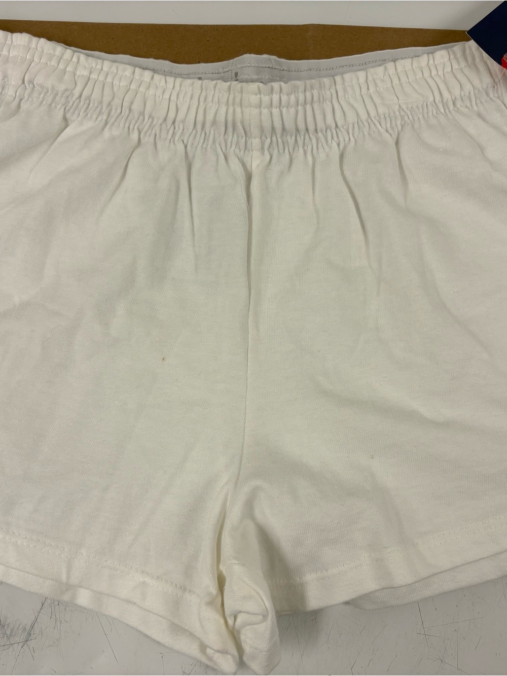 Champion White Elastic-Waist Athletic Shorts